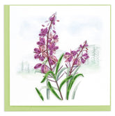 Quilled Alaskan Fireweed Wildflowers Greeting Card
