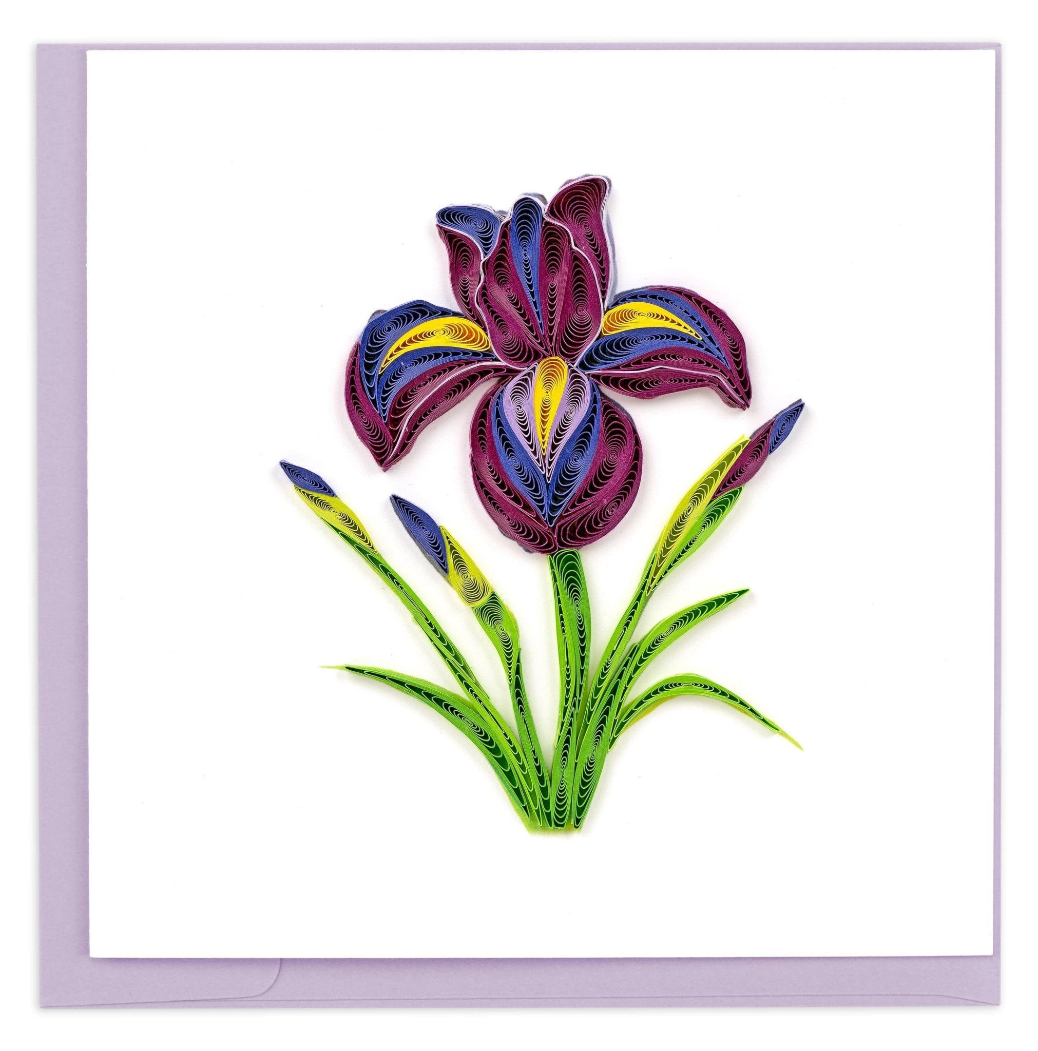 Quilled Iris Flower Greeting Card - Quilling Card - Greeting Card
