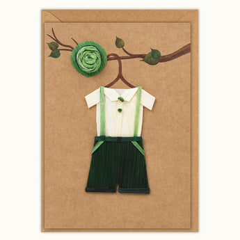 Baby Boy Baby Arrival Handmade Card - Quilling Card - Greeting Card
