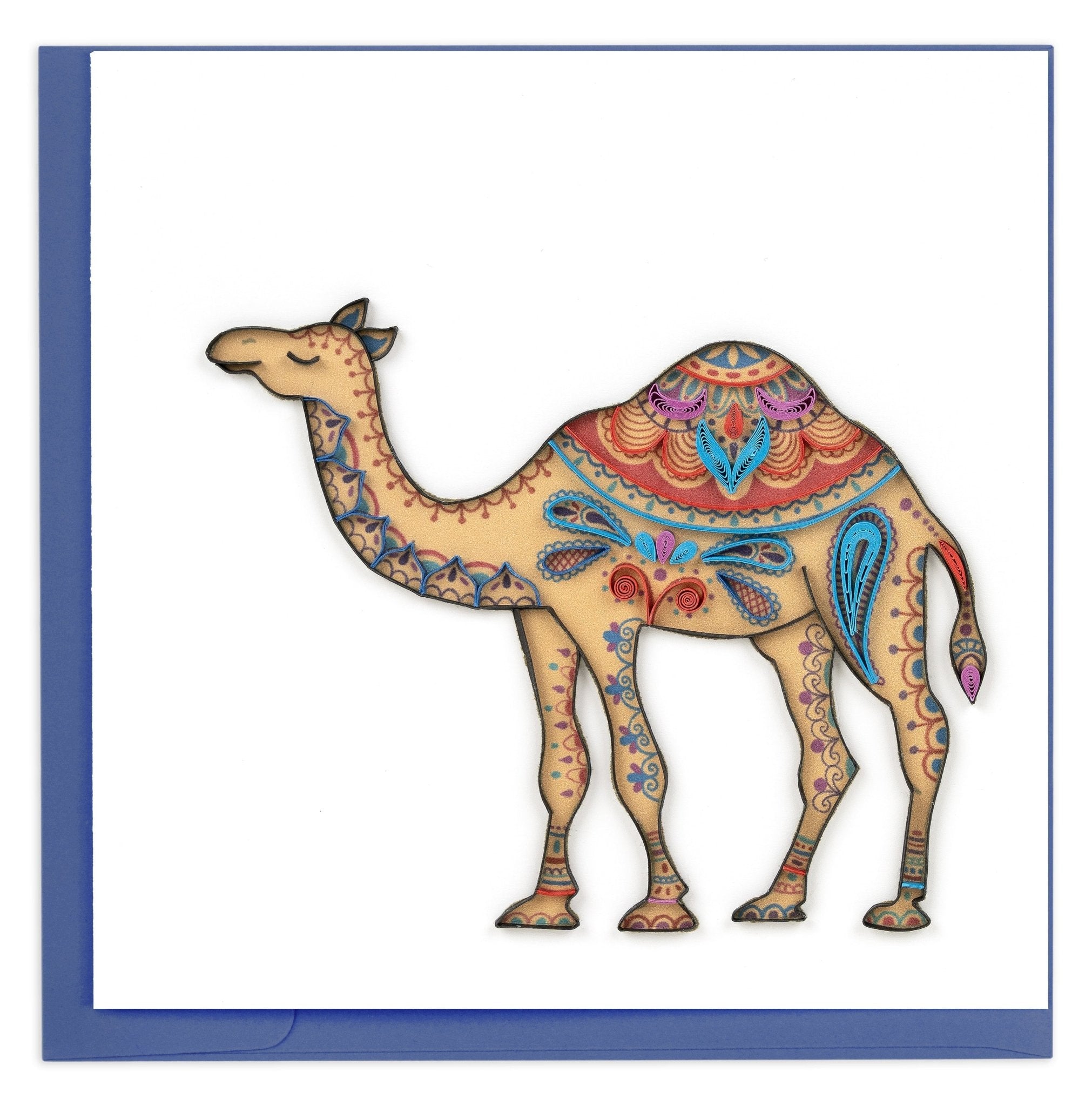 Quilled Decorated Camel Greeting Card - Quilling Card - Greeting Card