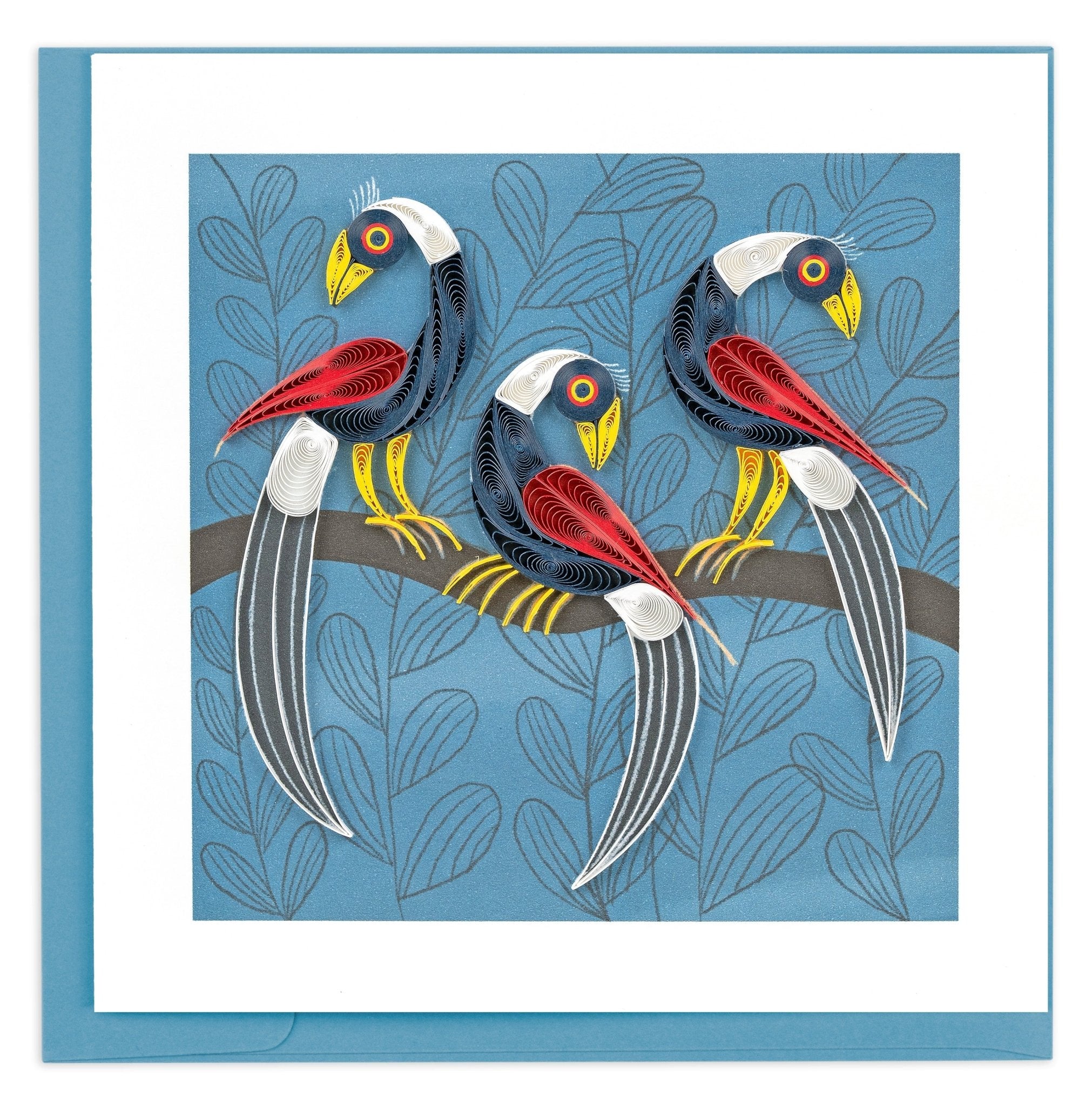 Quilled Tinga Tinga Birds Greeting Card