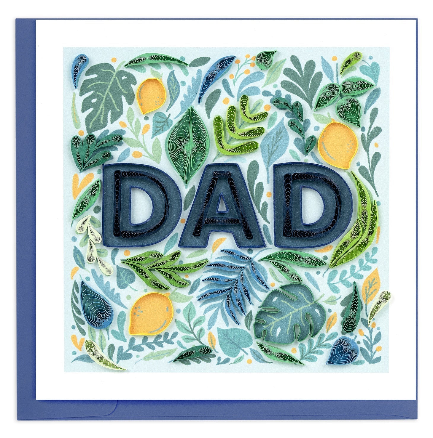 Quilled Botanical DAD Greeting Card - Quilling Card - Greeting Card