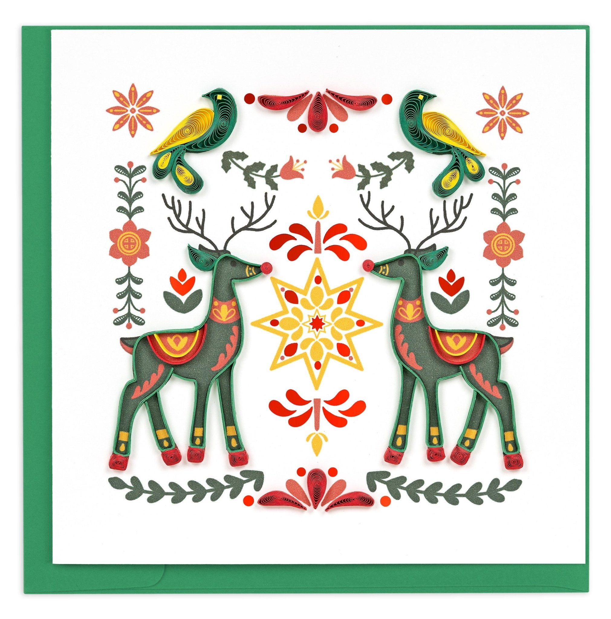 Quilled Scandinavian Christmas Greeting Card - Quilling Card - Greeting Card