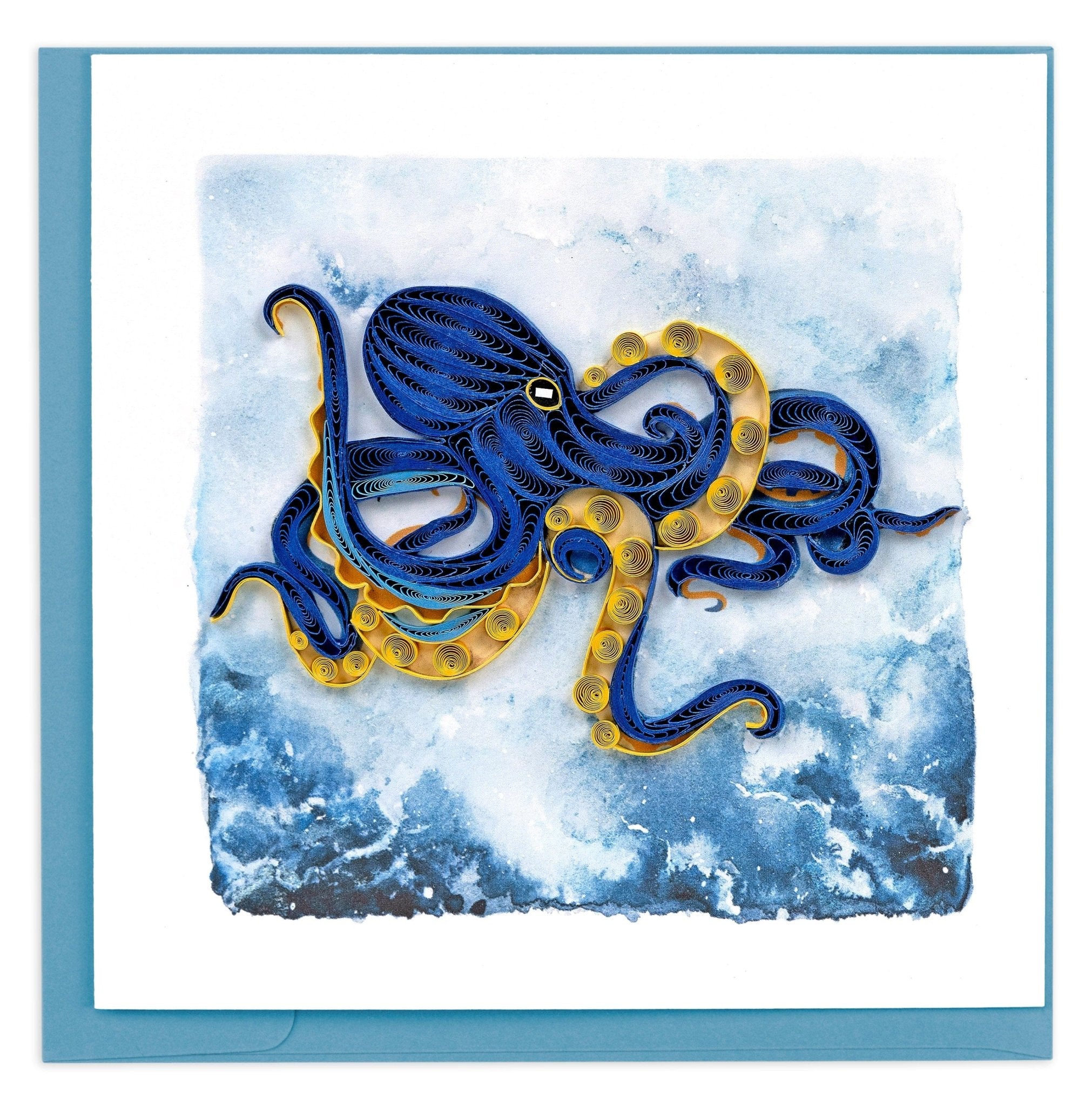 Quilled Deep Sea Octopus Greeting Card - Quilling Card - Greeting Card