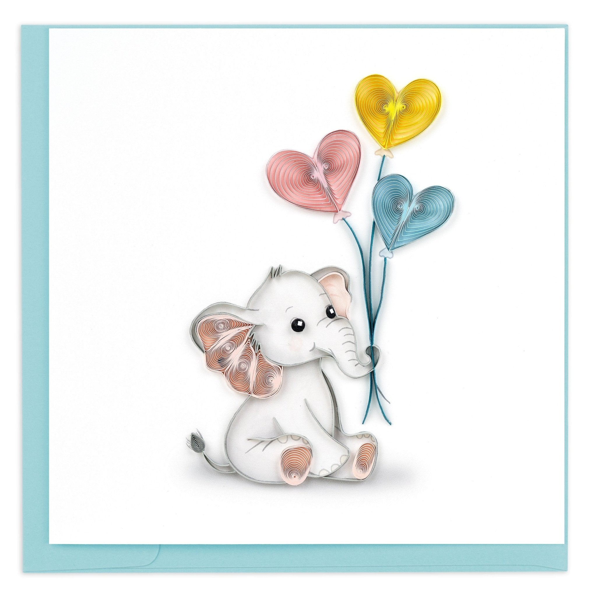 Quilled Baby Elephant Congrats Greeting Card - Quilling Card - Greeting Card