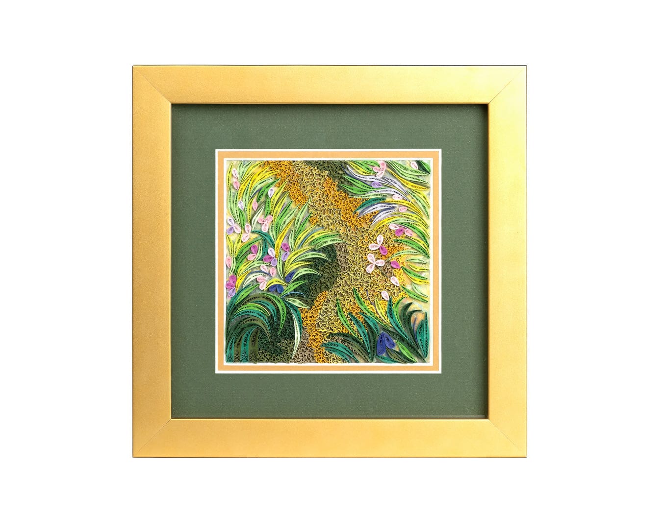 Framed Artist Series - Quilled The Path through the Irises, Monet - Quilling Card - Artist Series