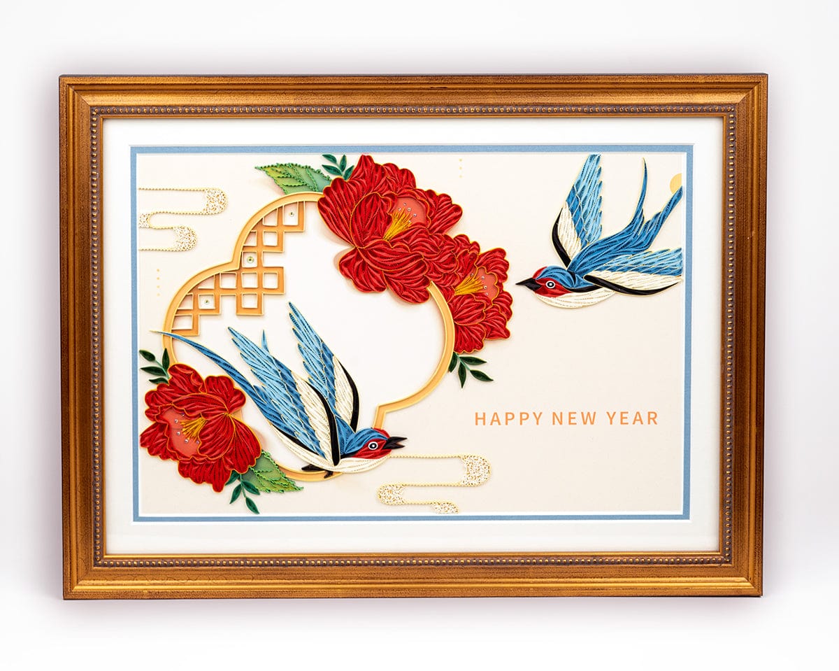 LTD Vietnam Wall Art - Quilled Harmony in Bloom - Quilling Card - Art