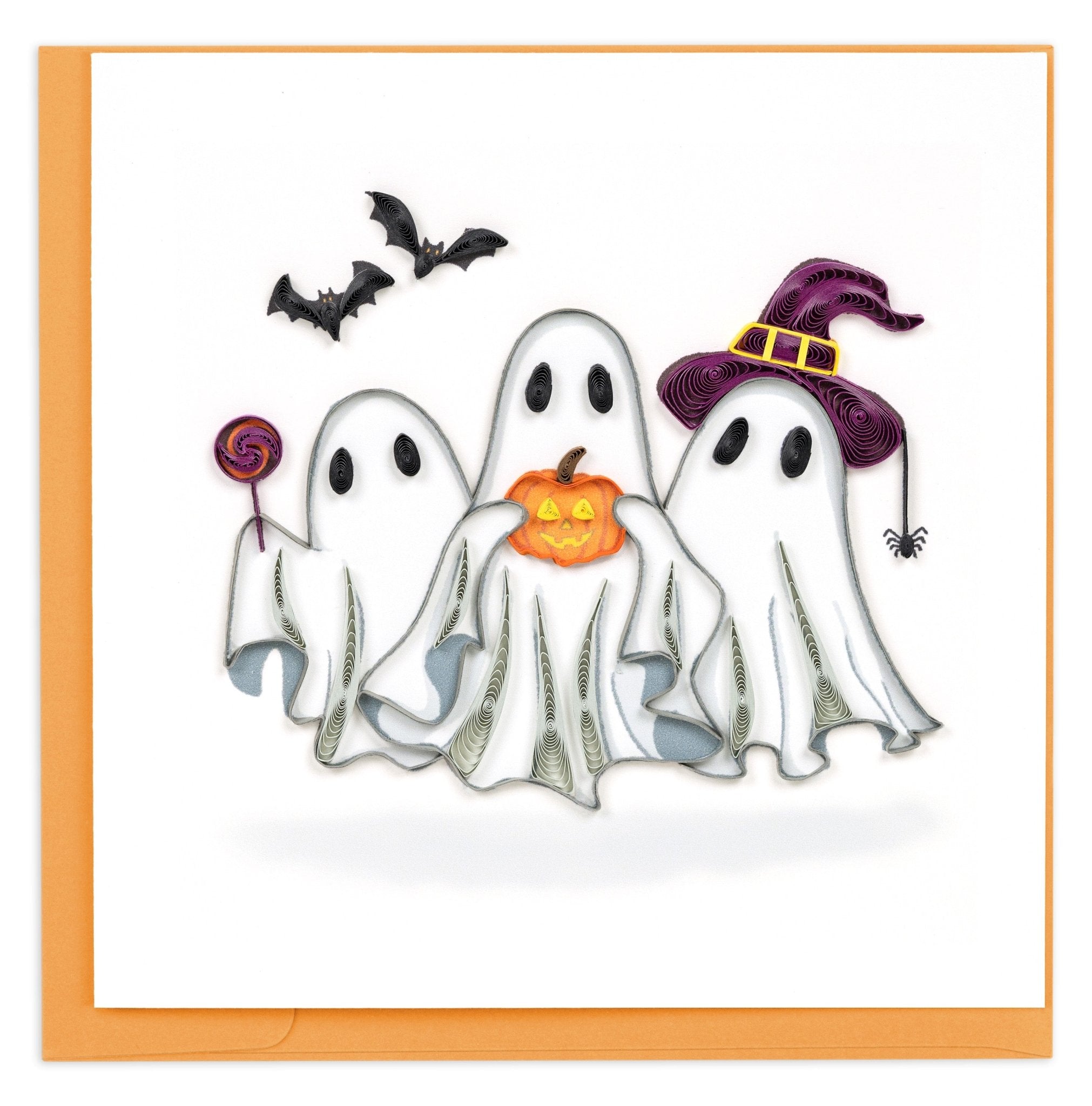 Quilled Ghost Trio Greeting Card - Quilling Card - Greeting Card
