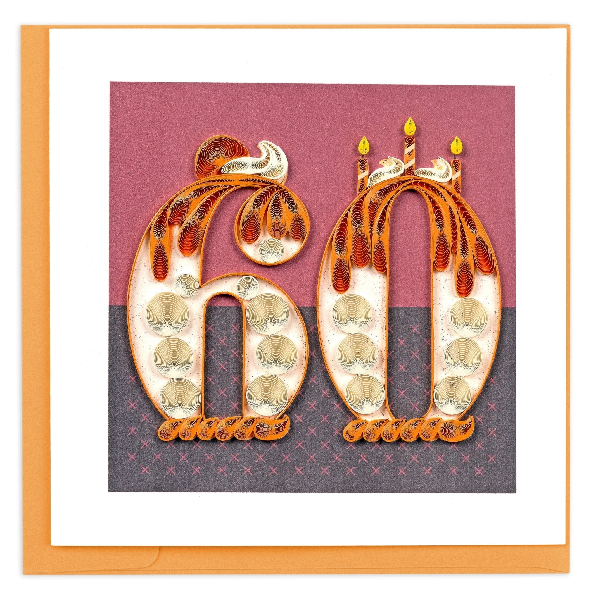 Quilled Birthday Milestone Greeting Card - 60