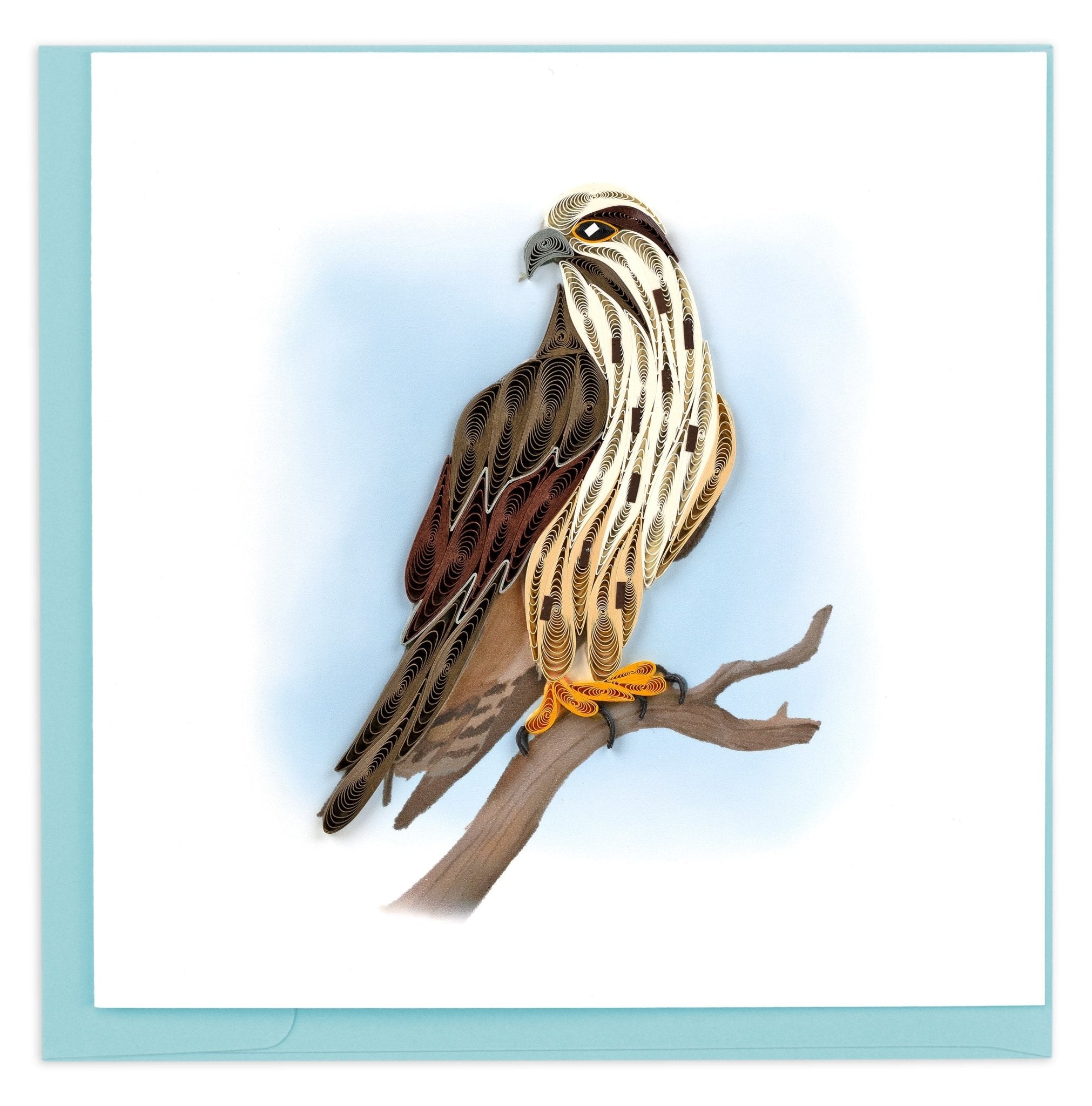 Quilled Saker Falcon Greeting Card - Quilling Card - Greeting Card