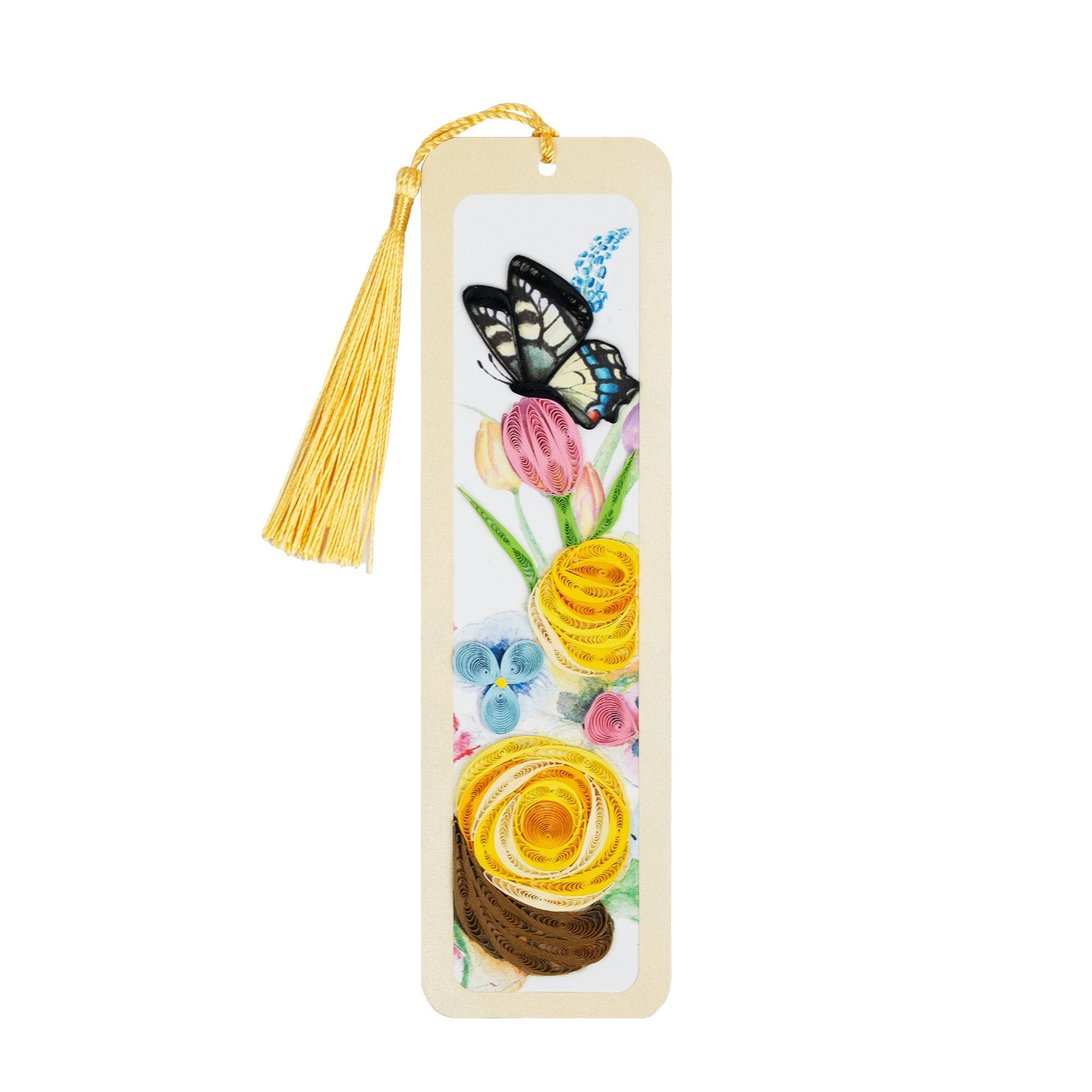 Spring Cornucopia Handmade Quilled Paper Bookmark - Quilling Card - Bookmark