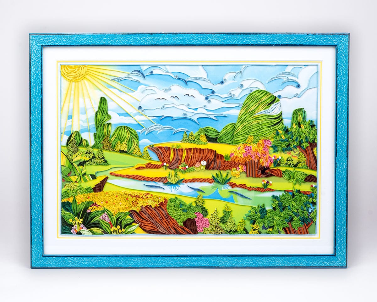 LTD Vietnam Art Series - Quilled Oasis - Quilling Card - Art