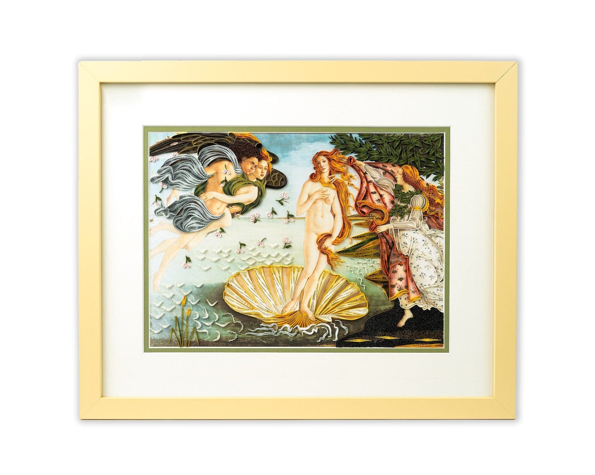 Framed Art - Size Artist Series - The Birth of Venus, Botticelli - Quilling Card - Artist Series