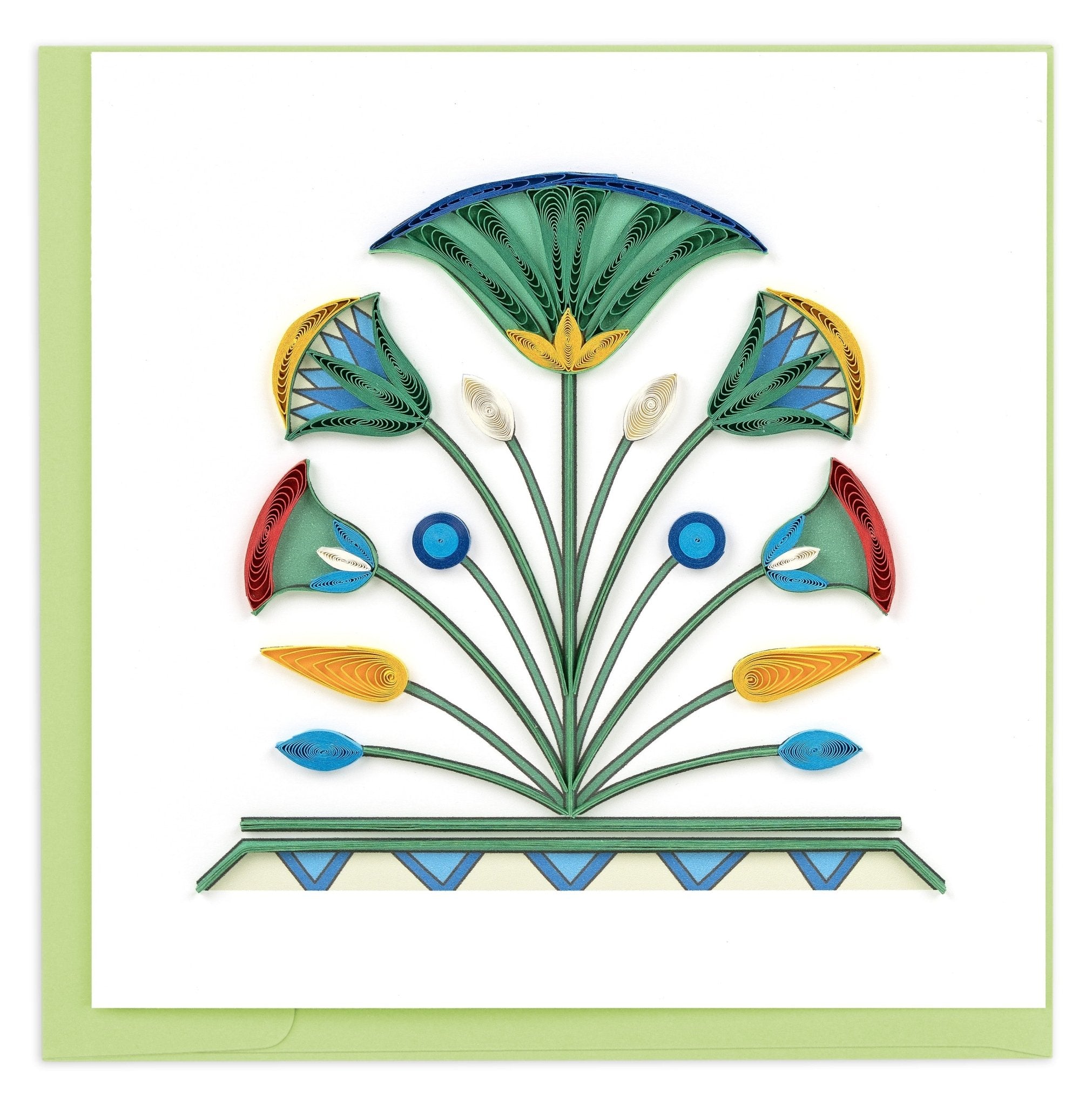 Quilled Egyptian Lotus Greeting Card - Quilling Card - Greeting Card