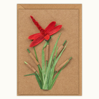 Dragonfly Handmade Greeting Card - Quilling Card - Greeting Card