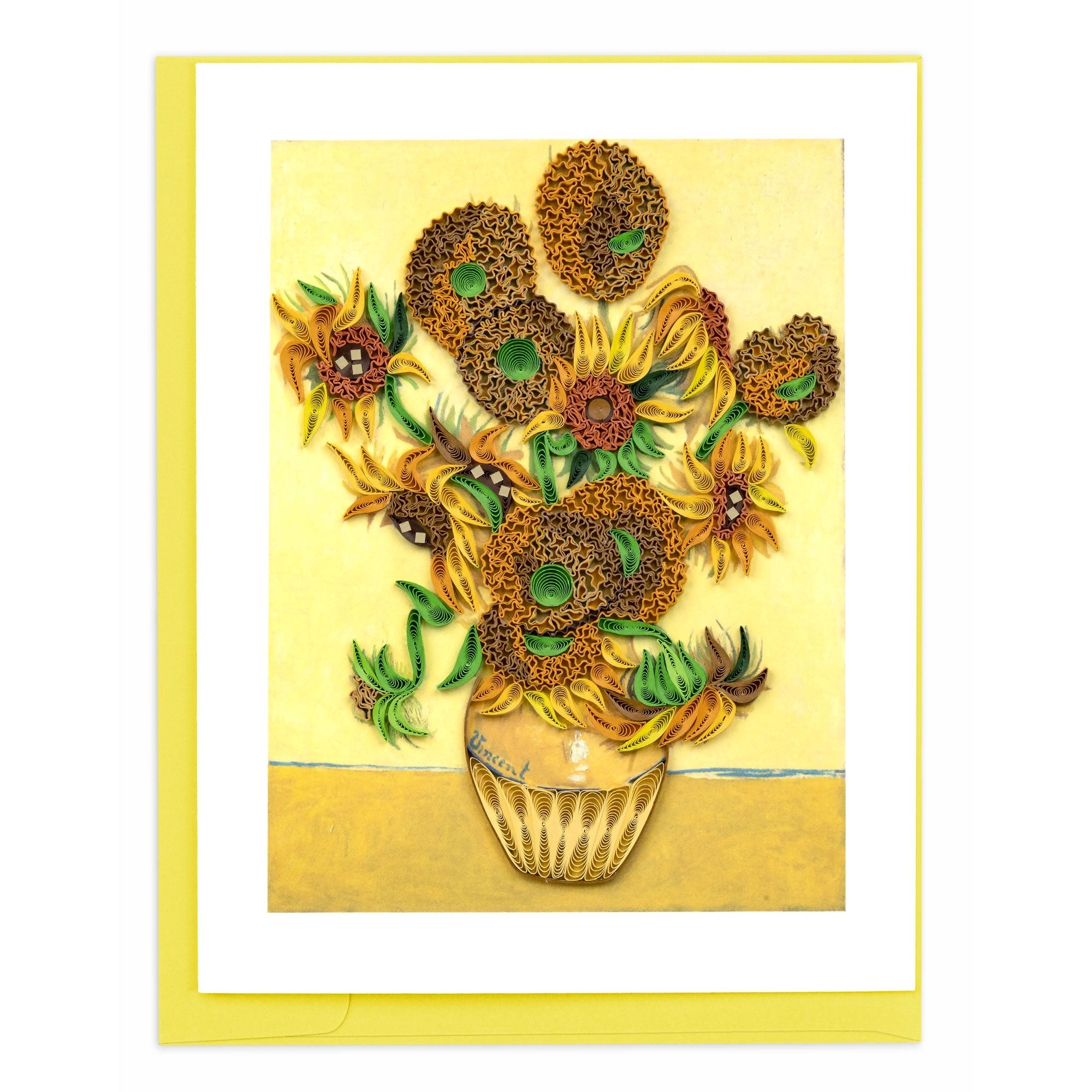 Quilled Artist Series - Sunflowers, Van Gogh Greeting Card