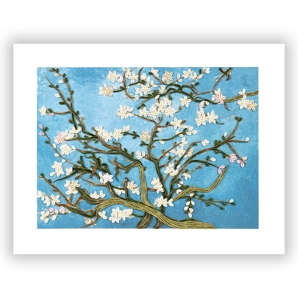 Art - Size Artist Series - Quilled Almond Blossoms, van Gogh - Quilling Card - Artist Series
