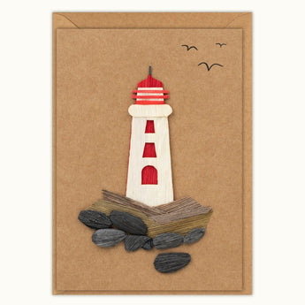 Lighthouse Handmade Greeting Card - Quilling Card - Greeting Card
