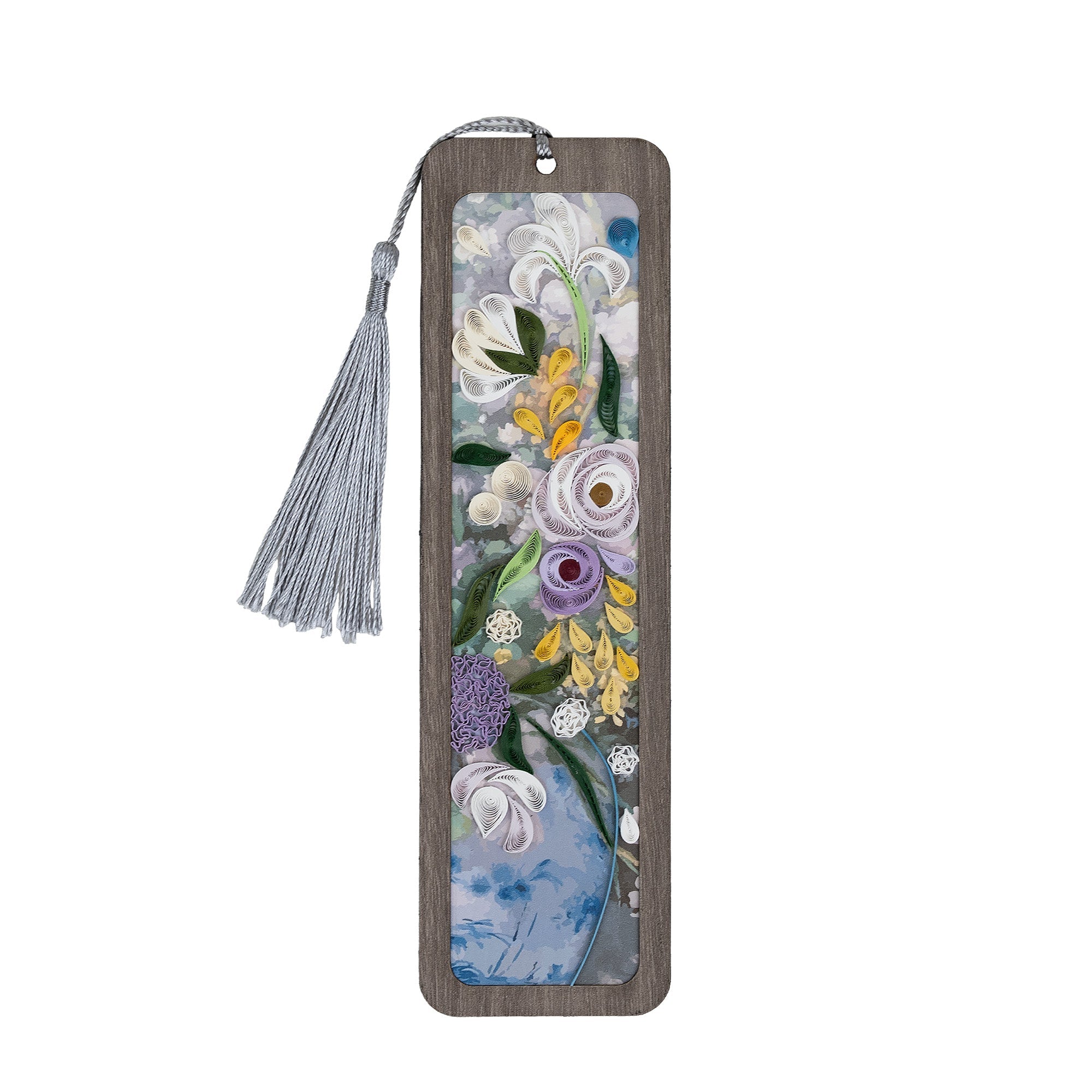 Spring Bouquet Quilling Art Bookmark | Renoir - Quilling Card - Bookmark