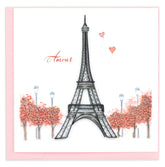 Quilled Eiffel Tower Love (French) Greeting Card