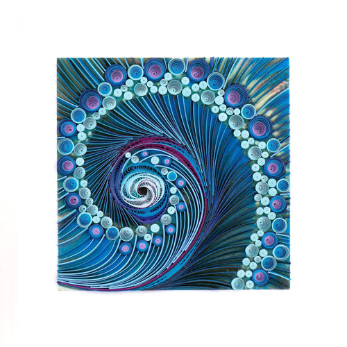 Quilled Blue Wave Art
