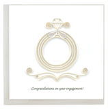 Quilled Engagement Ring Greeting Card