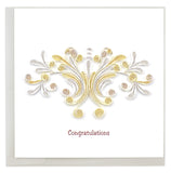 Quilled White Swirl Congratulations Card