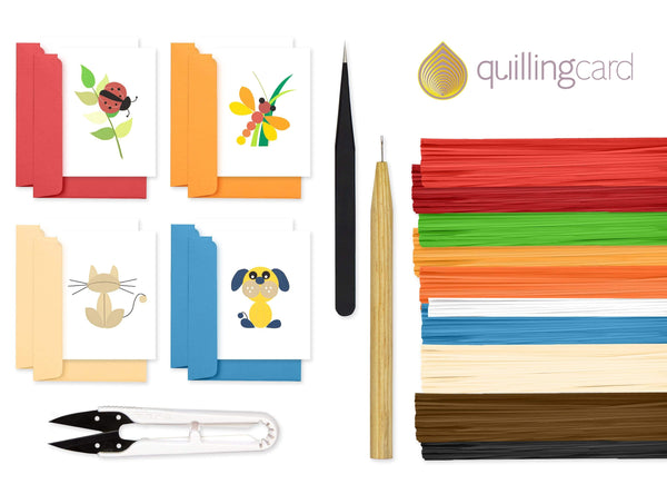 Quilling Beginner's Kit With Video and Written Tutorials Great Gift 