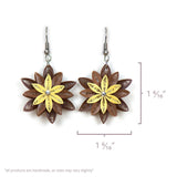 Nude Poinsettia Quilled Earrings