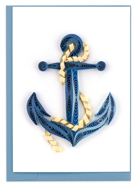 Quilled Anchor Gift Enclosure Mini Card