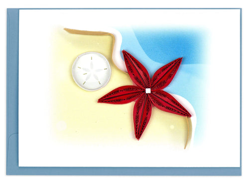 Quilled Starfish Gift Enclosure Mini Card