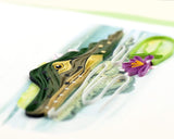 Detail shot of Quilled Alligator Card