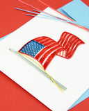 Quilled American Flag Greeting Card