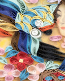 Quilled Artist Series - Lady with Fan, Klimt Greeting Card