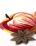 Detail shot of Quilled Autumn Apple Card