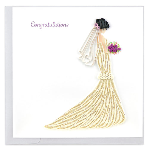 Quilled Bridal Congrats Greeting Card