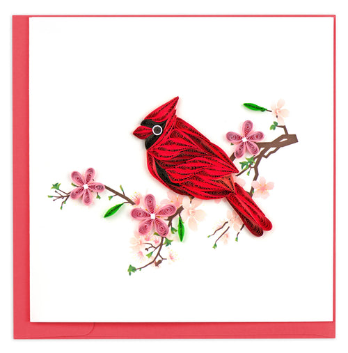 Quilled Cardinal Greeting Card