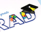 Quilled Congrats Grad Swirl Greeting Card