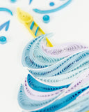 Detail shot of Quilled Cupcake&Candle Greeting Card