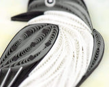 Detail shot of Quilled Eastern Kingbird Greeting Card