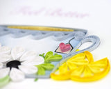 Detail shot of Quilled Feel Better Card