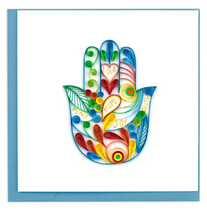 Quilled Hamsa Hand Greeting Card