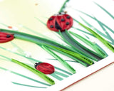 Detail shot of Quilled Ladybugs Card