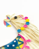 Detail shot of Quilled llama Card