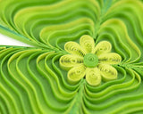 Detail shot of Quilled Lucky Clover Greeting Card