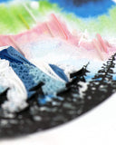 Detail shot of Quilled Northern Lights Card