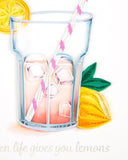 Quilled Pink Lemonade Greeting Card