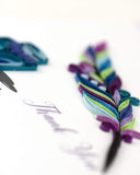 Detail shot of Quilled Quill & Ink Thank You Card
