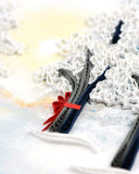 Detail shot of Quilled Snow Covered Trees greeting card.