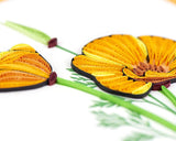 Detail shot of Quilled Poppies Card